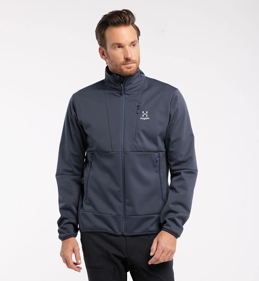 Haglöfs Multi Flex Softshell Jacket Blue For Mens HJILG1603 Australia